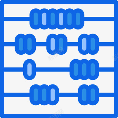 算盘教育181蓝色图标图标