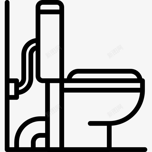 卫生间接头管道图标svg_新图网 https://ixintu.com 卫生间 接头 水管 管工 管道