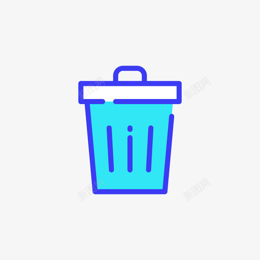 垃圾箱数据存储5线性颜色图标svg_新图网 https://ixintu.com 垃圾箱 存储 数据 线性 颜色