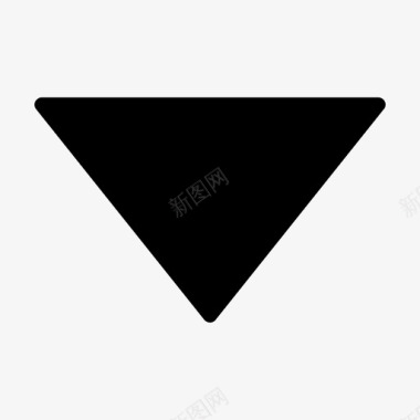 三角形底部向下图标图标