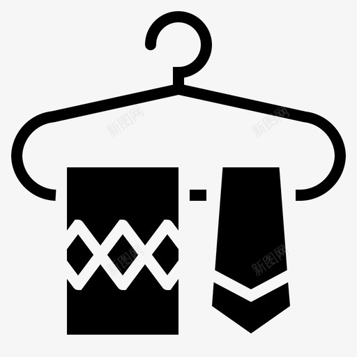衣架衣服领带图标svg_新图网 https://ixintu.com 毛巾 衣服 衣架 领带 黑色星期五图案