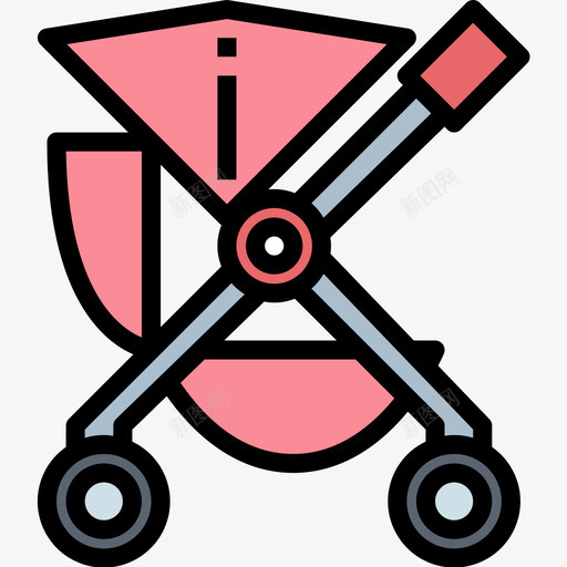 婴儿车79岁婴儿线性颜色图标svg_新图网 https://ixintu.com 79岁婴儿 婴儿车 线性颜色