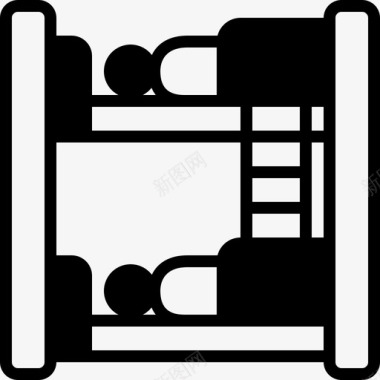 宿舍卧室双层床图标图标