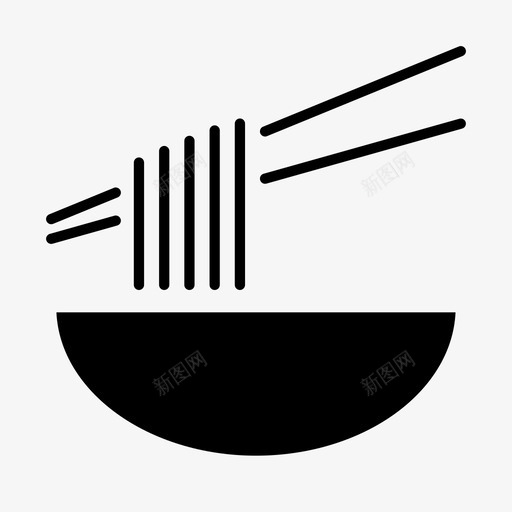 拉面日本食品日本料理图标svg_新图网 https://ixintu.com 填充 拉面 文化 日本 日本料理 棍子 面条 风格 食品