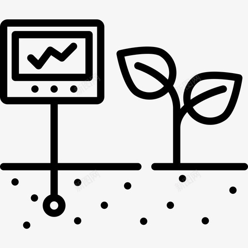 土壤智能农场15线性图标svg_新图网 https://ixintu.com 土壤 智能农场15 线性