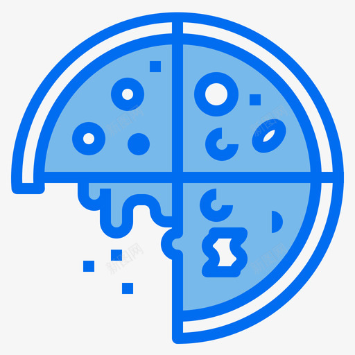 披萨食物150蓝色图标svg_新图网 https://ixintu.com 披萨 蓝色 食物