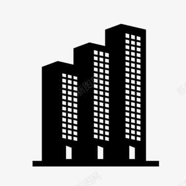 物业公寓建筑图标图标