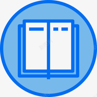 书本界面按钮6蓝色图标图标