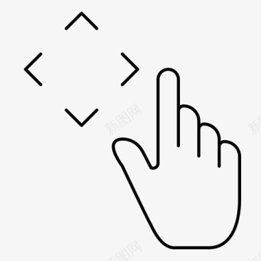 移动触摸手指手势图标图标