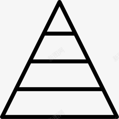 金字塔图表轮廓图标图标