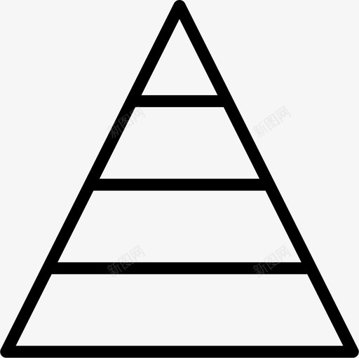 金字塔图表轮廓图标svg_新图网 https://ixintu.com 图表 轮廓 金字塔