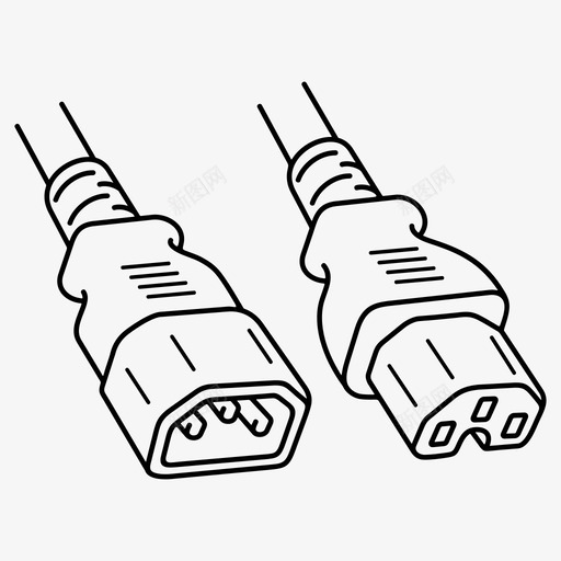 电脑交流分机电线电源图标svg_新图网 https://ixintu.com 交流 分机 电源 电线 电脑