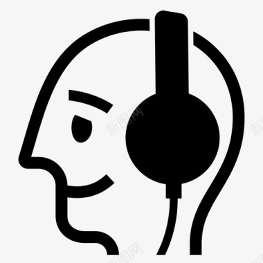 耳机听声音音乐图标图标