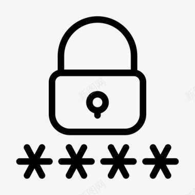 密码锁私人保护图标图标