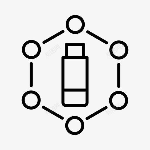 连接数据数字图标svg_新图网 https://ixintu.com 互联网 存储 数字 数据 网络 连接