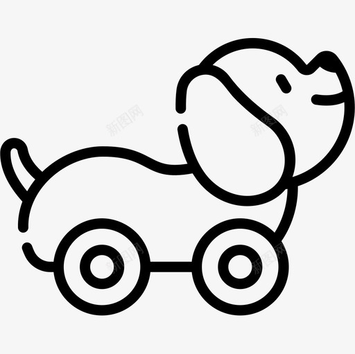 狗儿童玩具10线性图标svg_新图网 https://ixintu.com 儿童玩具 线性
