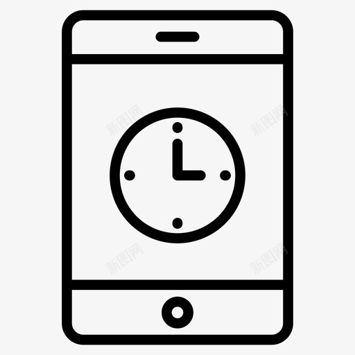 移动截止日期手机秒表图标svg_新图网 https://ixintu.com 图标 截止 截止日 手机 方向 日期 秒表 移动 线图