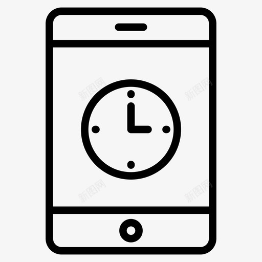 移动截止日期手机秒表图标svg_新图网 https://ixintu.com 图标 截止 截止日 手机 方向 日期 秒表 移动 线图