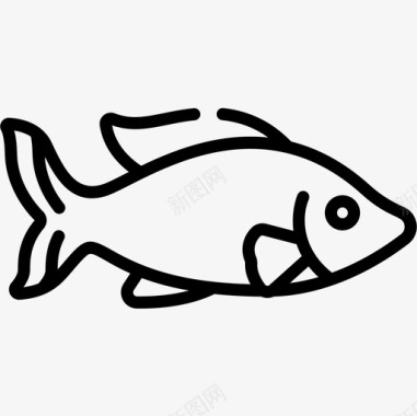 鱼宠物店53线性图标图标