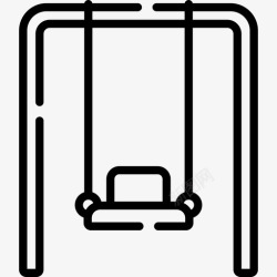 公园1号秋千城市公园11号直线图标高清图片