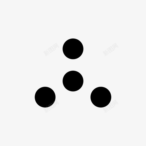 四圆形三角形图标svg_新图网 https://ixintu.com 三角形 四 圆形 圆点和虚线操场