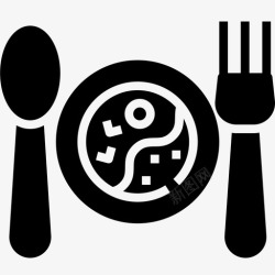 咖啡厅早餐计划食物早餐叉子图标高清图片