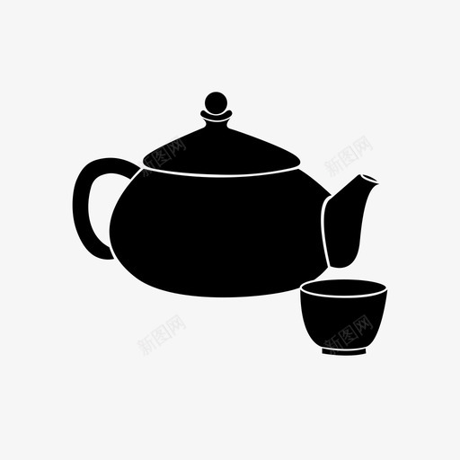 茶中国中国茶图标svg_新图网 https://ixintu.com 中国 中国文化 中国茶 中国饮料 茶 茶壶
