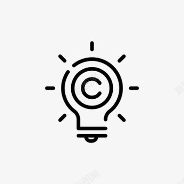 版权合法权利直系图标图标