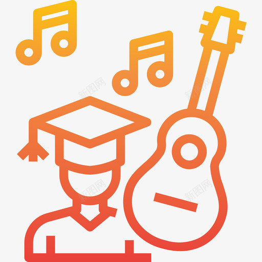 音乐教育217梯度图标svg_新图网 https://ixintu.com 教育 梯度 音乐