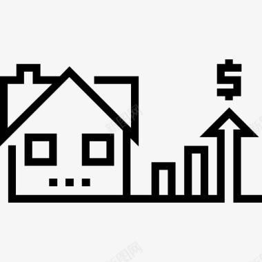 房地产市场营销86线性图标图标