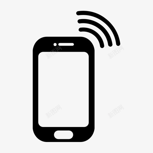 电话信号连接nfc图标svg_新图网 https://ixintu.com nfc wifi 传输 信号 电话 连接