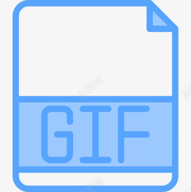 Gif文件扩展名5蓝色图标图标