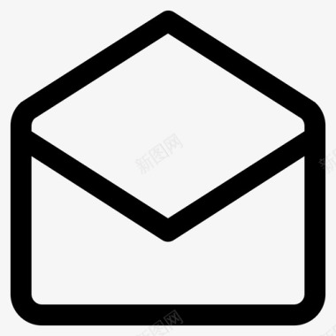 信封打开邮件消息图标图标