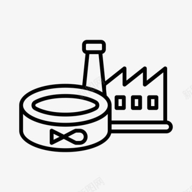 食品工业鱼罐头产品图标图标
