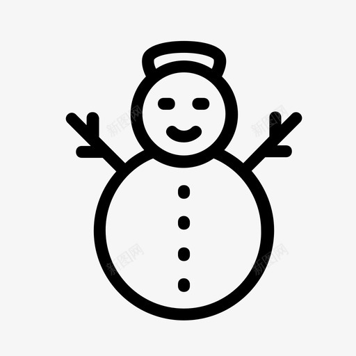 雪人圣诞节装饰图标svg_新图网 https://ixintu.com 冬天 冰 圣诞线雕文 圣诞节 装饰 雪人