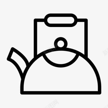水壶咖啡机热罐子图标图标