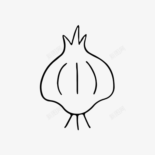 大蒜食品手绘图标svg_新图网 https://ixintu.com 厨房 大蒜 手绘 蔬菜 食品