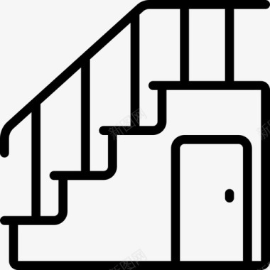 楼梯室内21直线图标图标