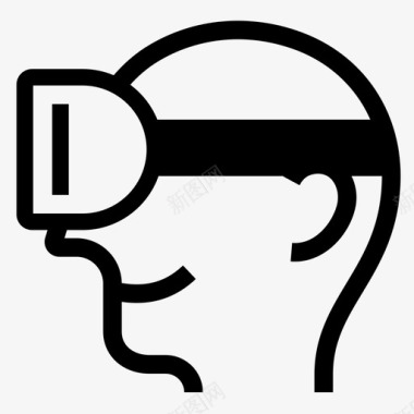 增强现实虚拟现实虚拟眼镜图标图标
