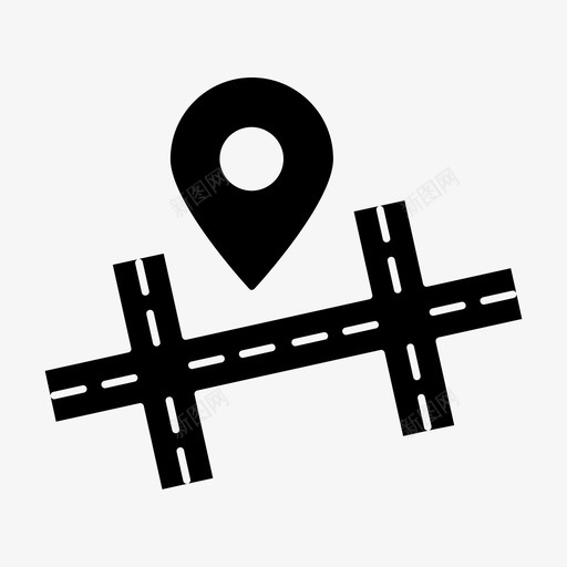 地址城市道路图标svg_新图网 https://ixintu.com 地址 城市 城镇 工具 街道 警察 道路