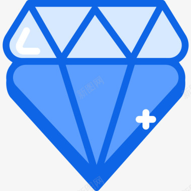 钻石时尚5蓝色图标图标
