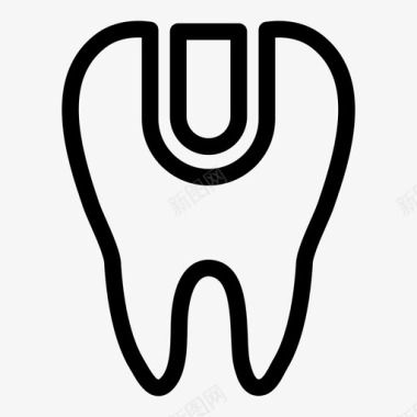 磨牙洞护理龋齿图标图标