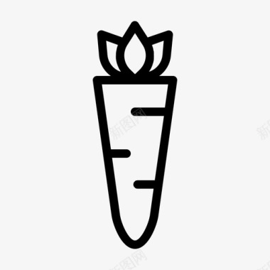 胡萝卜水果蔬菜图标图标