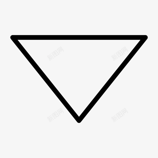 三角形向下几何体图标svg_新图网 https://ixintu.com 三角形 三角形形状 几何体 向下 形状