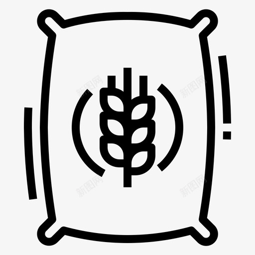 谷物袋子农场图标svg_新图网 https://ixintu.com 农场 包装 小麦 袋子 谷物