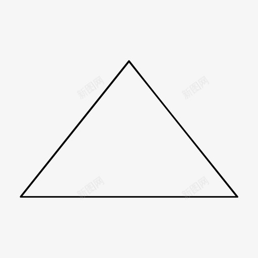 三角形平面三面体图标svg_新图网 https://ixintu.com 三角形 三面体 向上 平面