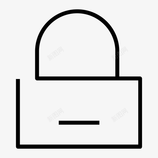 锁密码隐私图标svg_新图网 https://ixintu.com 安全 密码 符号行图标集1 锁 隐私