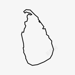 斯里兰卡地图斯里兰卡地图亚洲科伦坡图标高清图片