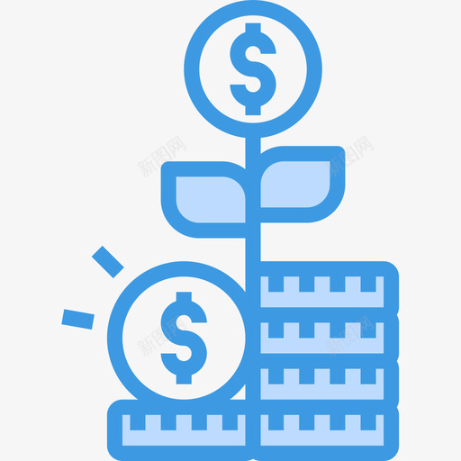 金钱商业概念7蓝色图标svg_新图网 https://ixintu.com 商业 概念 蓝色 金钱