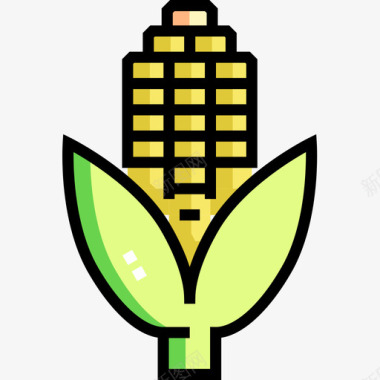 玉米杂59线形颜色图标图标